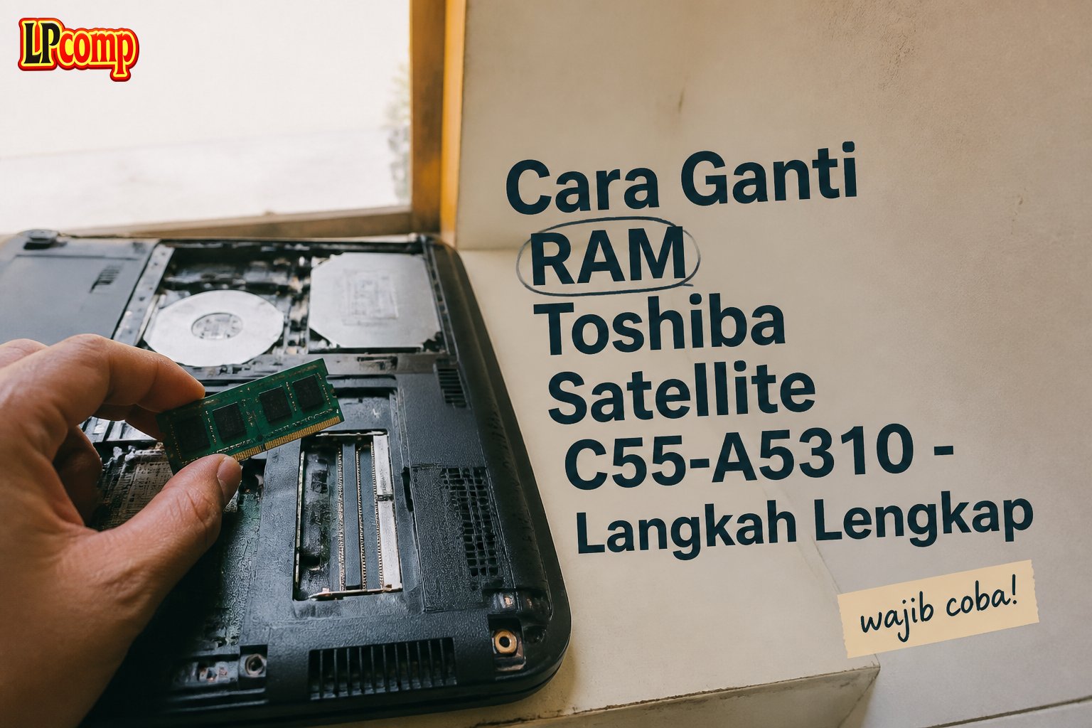 Cara Ganti RAM Toshiba Satellite C55-A5310 - Langkah Lengkap