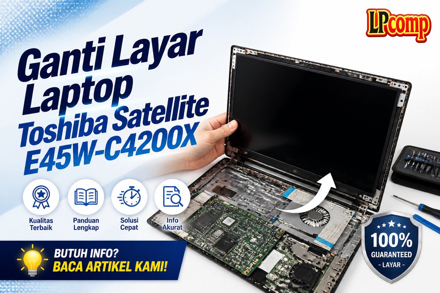 Ganti Layar Laptop Toshiba Satellite E45W-C4200X