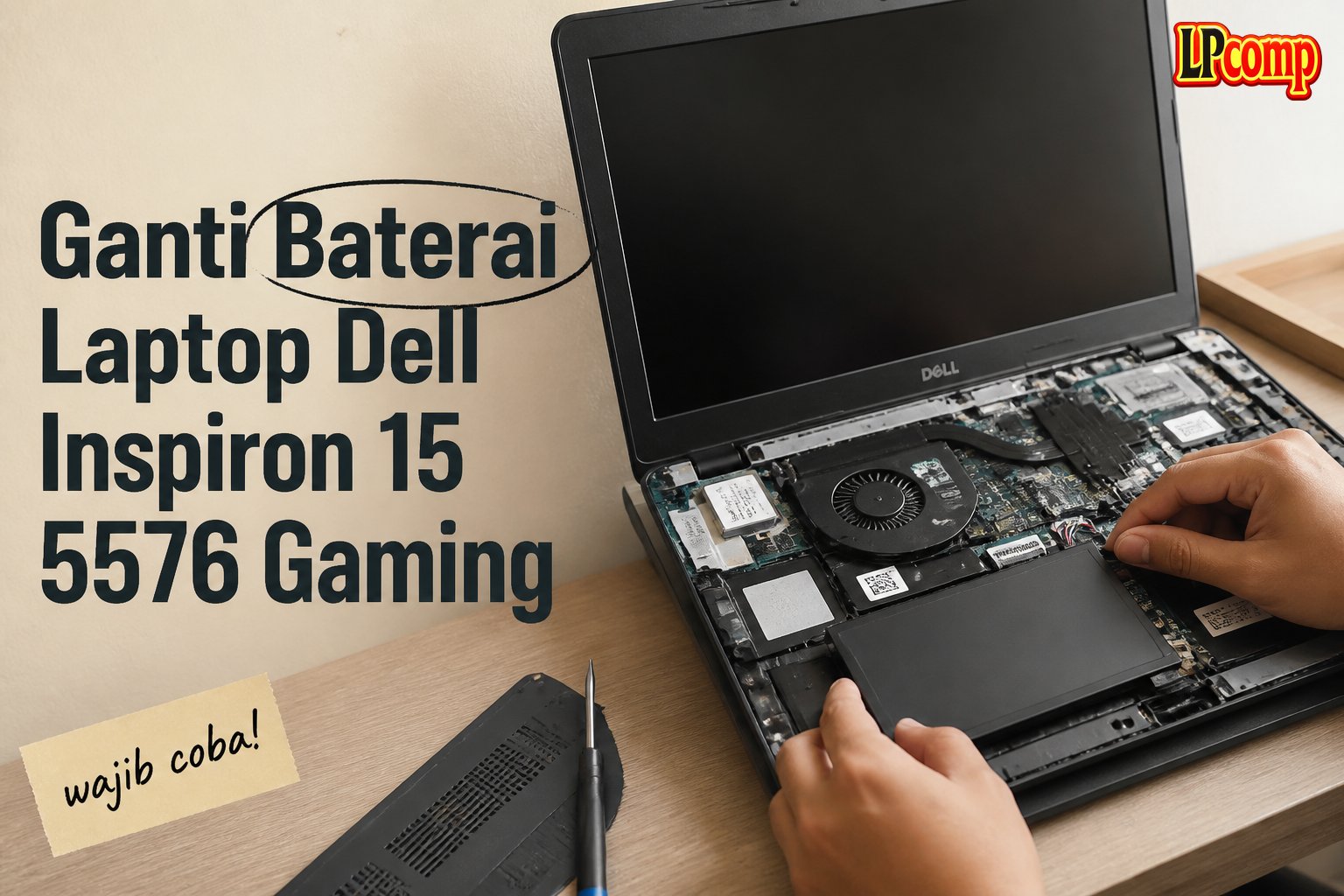 Ganti Baterai Laptop Dell Inspiron 15 5576 Gaming