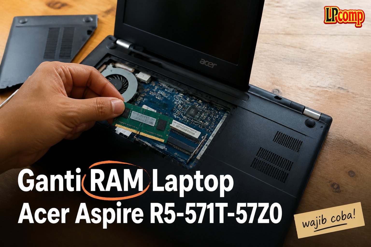Ganti RAM Laptop Acer Aspire R5-571T-57Z0