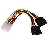 Kabel Power SATA 6 Pin 2 Cabang Molex ke SATA HDD Hard Disk Power Connector 18cm - foto 3