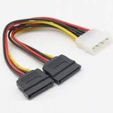 Kabel Power SATA 6 Pin 2 Cabang Molex ke SATA HDD Hard Disk Power Connector 18cm - foto 4