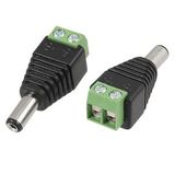Jack DC Male Sekrup Konektor DC 2 Pin Terminal Baut CCTV Adaptor Power RG59 RG6 Cowok - foto 1