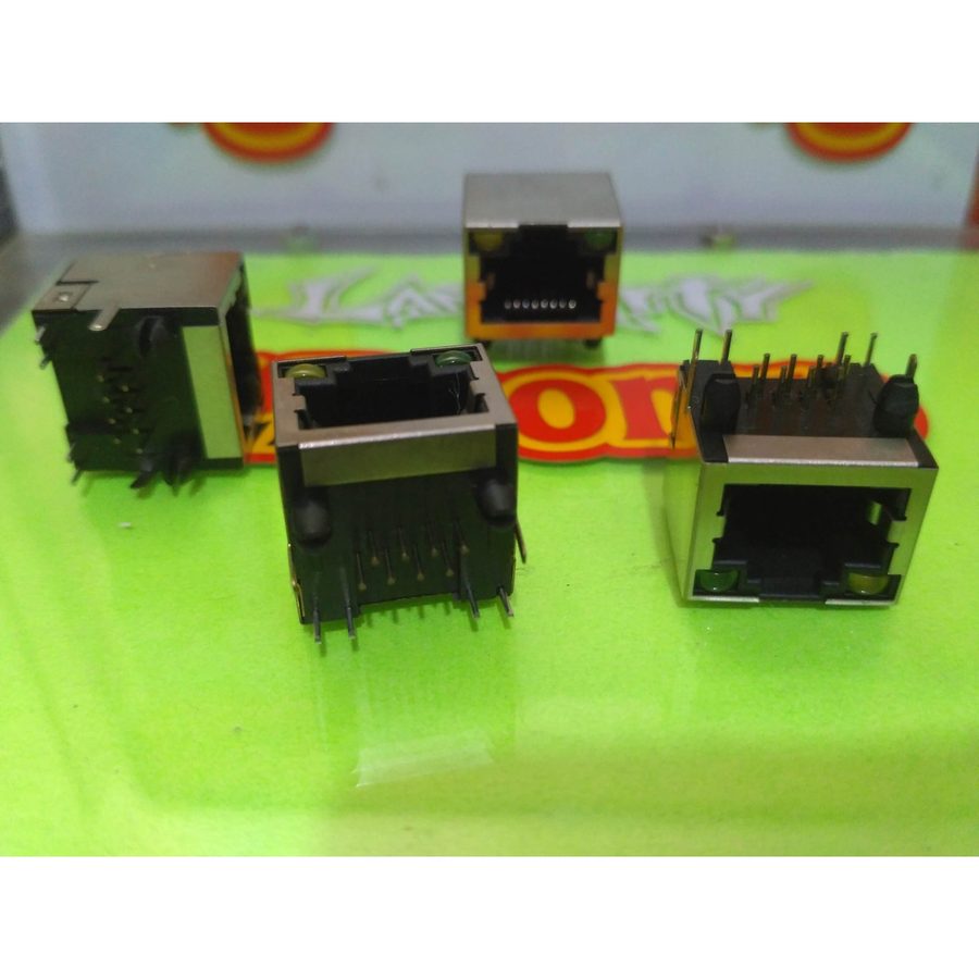 Konektor RJ45 Female 8P8C PCB 8 Pin LAN with LED socket connector