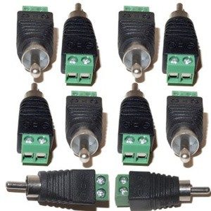 Jack RCA Male Sekrup CCTV Konektor Audio Video Tanpa Solder Terminal Baut