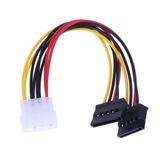 Kabel Power SATA 6 Pin 2 Cabang Molex ke SATA HDD Hard Disk Power Connector 18cm - foto 2