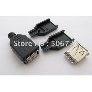 Socket USB Female Solder Buntut 2.0 Soket Female DIY Hobby Elektronika Konektor