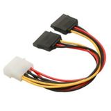 Kabel Power SATA 6 Pin 2 Cabang Molex ke SATA HDD Hard Disk Power Connector 18cm - foto 5