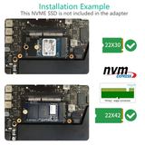Adapter SSD NVMe M.2 ke MacBook Pro A1708 2016 2017 Konverter PCIe NFHK N-1708A - foto 6