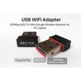USB WiFi Adapter Dongle 150Mbps 802.11n Mini Wireless Receiver untuk Laptop PC Windows Mac - foto 3