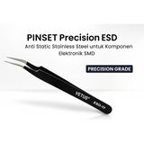 Pinset Precision ESD Anti Static Stainless Steel untuk Komponen Elektronik SMD - foto 3