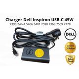 Charger Casan Adaptor XPS 13 9300 9310 9315 9360 9365 9370 9380 Type-C 45W - foto 8