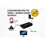 Converter PS2 to HDMI Audio 3.5mm Kabel Adapter Video Playstation ke TV LED LCD - foto 8