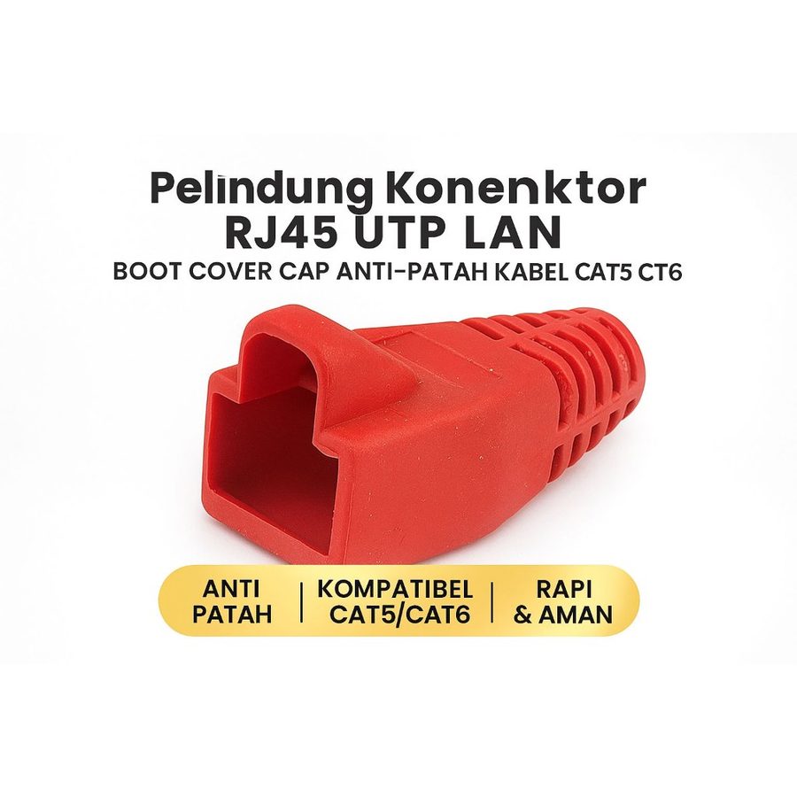 Boot Cover Pelindung Konektor RJ45 LAN CAT5 CAT6 Anti Patah Kabel UTP 5pcs