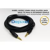 Kabel Audio AUX 3.5mm Gold Plated Male to Male Extender Speaker Headphone 1.5m 3m 5m - foto 5