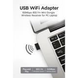 USB WiFi Adapter Dongle 150Mbps 802.11n Mini Wireless Receiver untuk Laptop PC Windows Mac - foto 4