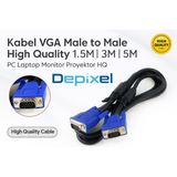 Kabel VGA Male to Male High Quality 1.5M 3M 5M PC Laptop Monitor Proyektor Ferrite Core - foto 1