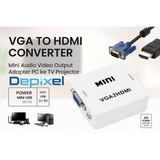 Konverter VGA to HDMI Active Mini Audio Video Output Adapter PC ke TV Projector Converter DC 5v - foto 6