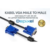 Kabel VGA Male to Male High Quality 1.5M 3M 5M PC Laptop Monitor Proyektor Ferrite Core - foto 2