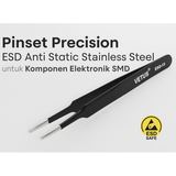 Pinset Precision ESD Anti Static Stainless Steel untuk Komponen Elektronik SMD - foto 4
