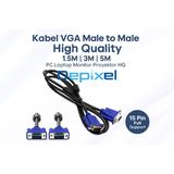 Kabel VGA Male to Male High Quality 1.5M 3M 5M PC Laptop Monitor Proyektor Ferrite Core - foto 3