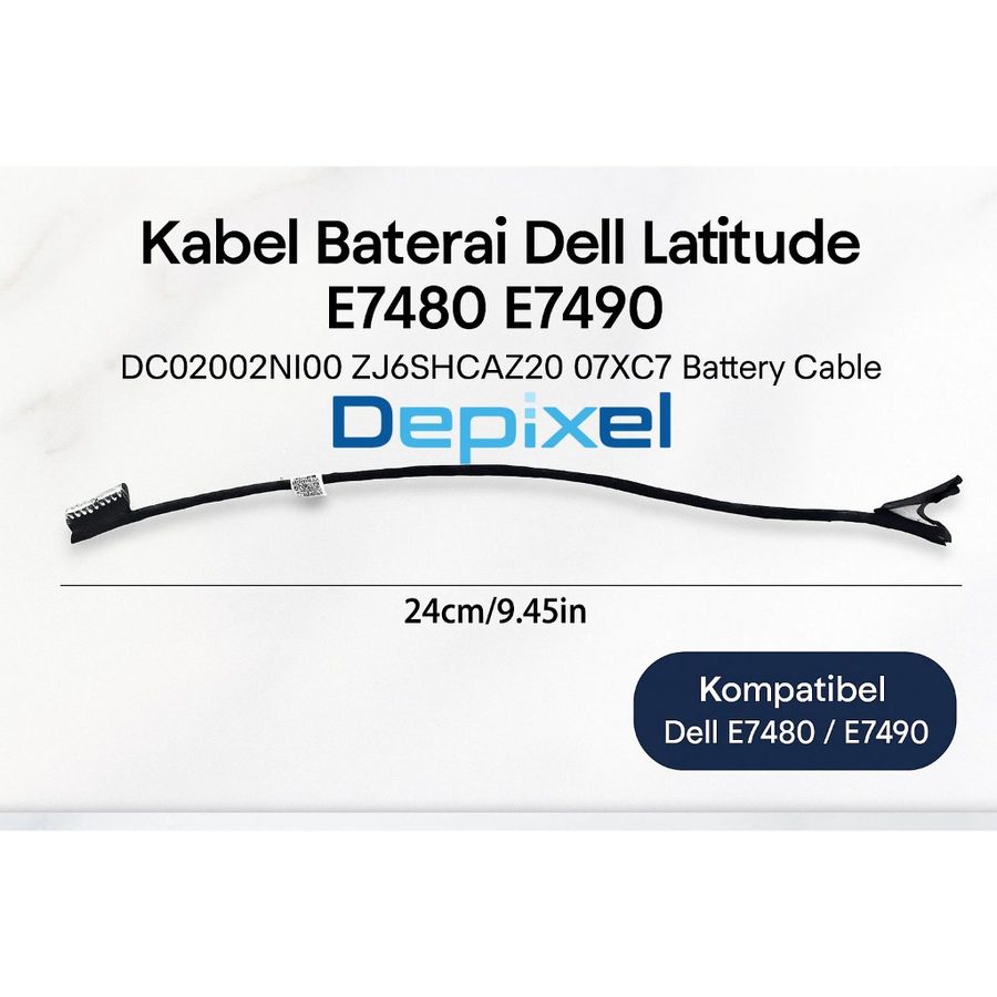 Kabel Baterai Dell Latitude E7480 E7490 DC02002NI00 ZJ6SHCAZ20 07XC87 Battery Cable