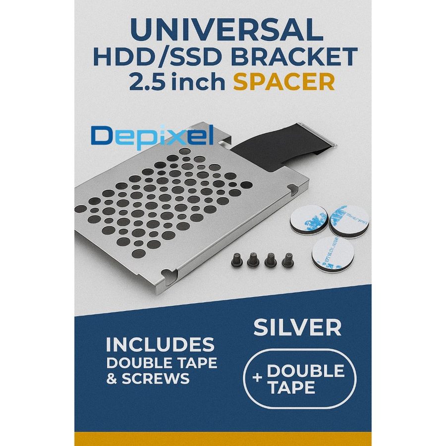 Bracket Dudukan HDD SSD Universal Laptop 2.5" – Tinggi 6mm – Kompatibel Semua Tipe