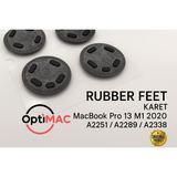 Rubber Feet Karet Kaki MacBook Pro 13 M1 2020 A2251 A2289 A2338 1 Set 4 Pcs - foto 3