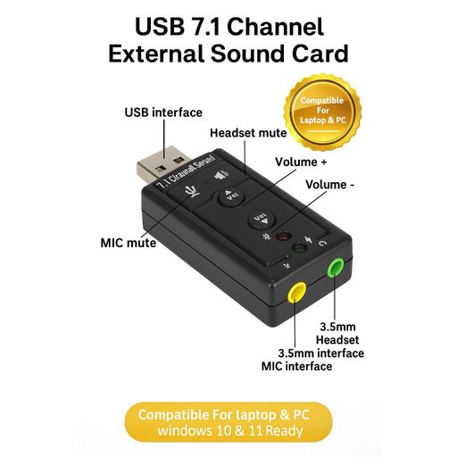 USB 7.1 Channel External Sound Card – Ad
