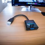 Converter HDMI To VGA 1080p Proyektor PC TV Box Konsol Game Adapter Tanpa Driver - foto 3