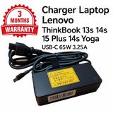 Charger Casan Type C 65W USB-C 20V 3.25A ThinkBook 13s-IML 14 14s 15 16 PD 3.0 - foto 1
