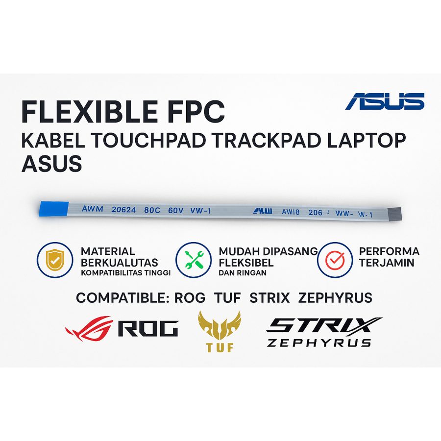 Kabel Flexible FPC Touchpad ASUS ROG TUF Strix Zephyrus FX504 FX505 FX506 ZIF Sparepart Laptop