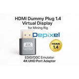 HDMI Dummy Plug 1.4 Virtual Display EDID DDC Emulator 4K UHD Mining Rig GPU Server Remote 60Hz - foto 6