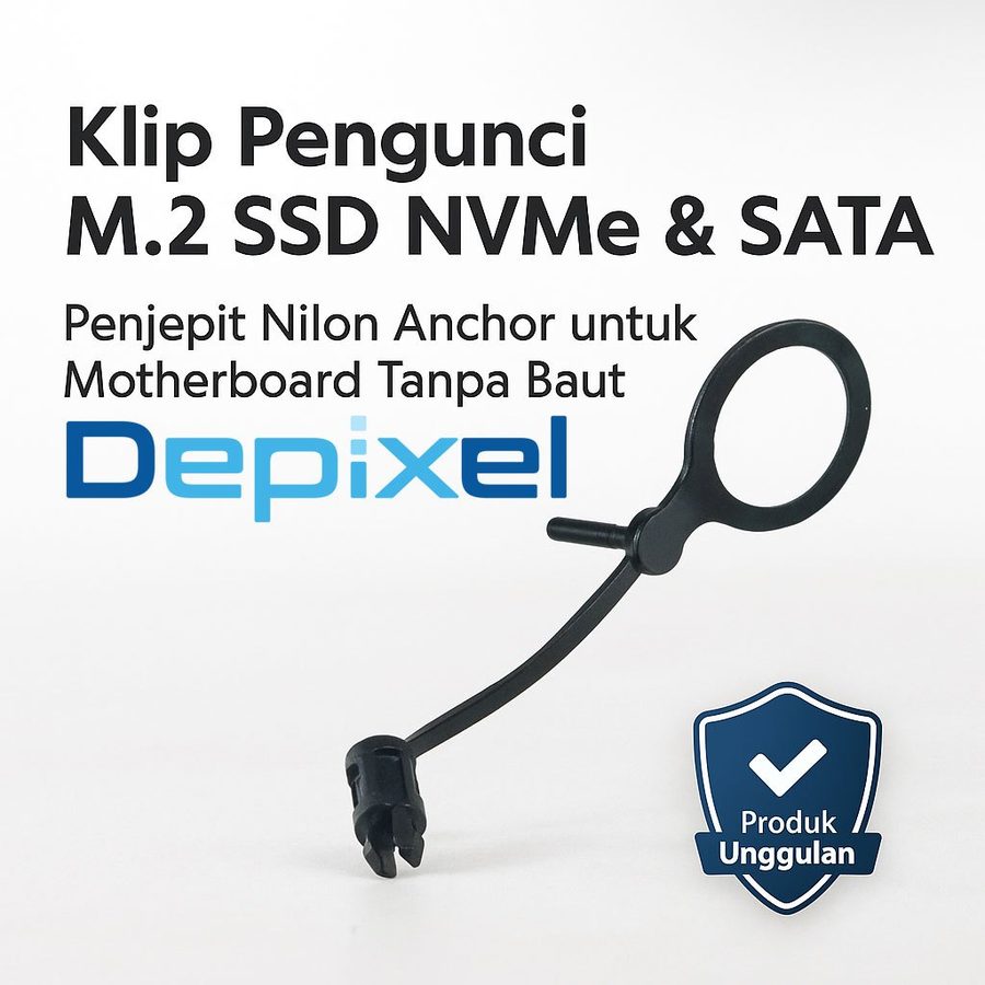 Klip Pengunci M.2 SSD NVMe & SATA – Penjepit Nilon Anchor untuk Motherboard Tanpa Baut