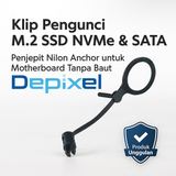 Klip Pengunci M.2 SSD NVMe & SATA – Penjepit Nilon Anchor untuk Motherboard Tanpa Baut - foto 1