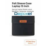 Sleeve Case Laptop 15 Inch - Sarung Laptop MacBook Ultrabook Felt Premium + Pouch Multifungsi - foto 3