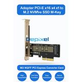 Adapter PCIe x16 x4 x1 ke M.2 NVMe SSD M-Key Converter M2 PCI Express ke M2 Desktop PC - foto 1