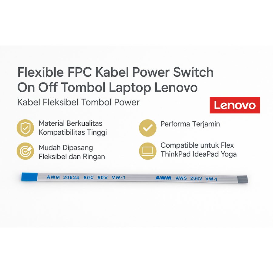 Kabel Flexible FPC Switch Power Lenovo IdeaPad ThinkPad Yoga Tombol On Off Power Button Laptop