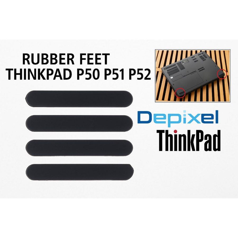 Rubber Feet Lenovo ThinkPad P50 P51 P52 Karet Kaki Laptop Anti Slip Pengganti 1pcs