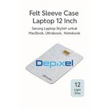 Felt Button Style Sleeve Case 12 Inch - Sarung Laptop Elegan MacBook Ultrabook Case Laptop - foto 6