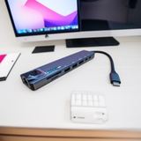 USB Hub Type C 8in1 HDMI 4K LAN RJ45 USB 3.0 SD TF PD Charging MacBook Depixel - foto 6