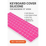 Keyboard Cover Silicone MacBook 12 Inch A1534 2015 2016 2017 Membran Tipis Anti Air Debu Pelindung - foto 1