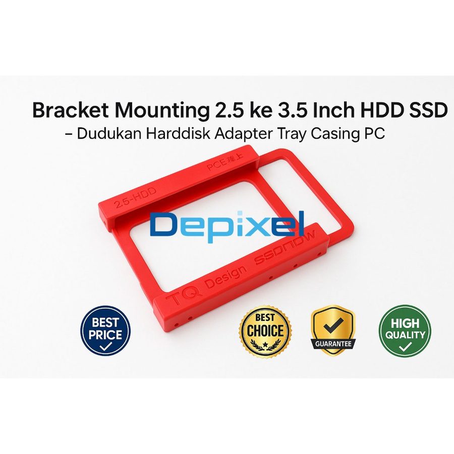 Bracket Mounting 2.5 ke 3.5 Inch HDD SSD – Dudukan Harddisk Adapter Tray Casing PC