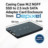 Casing SSD M.2 NGFF SATA ke 2.5 Inch Adapter Enclosure 7mm Support 2230 2242 2260 2280 - foto 8