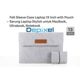 Sleeve Case Laptop 14 Inch Sarung MacBook Ultrabook Anti Gores Felt Premium + Bonus Pouch - foto 2