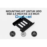 Bracket Mounting HDD SSD 2.5 ke 3.5 Inch Dudukan Konversi Harddisk PC Desktop Aluminum - foto 3