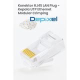 Konektor RJ45 LAN Plug  – Kepala UTP Ethernet Modular Crimping - foto 2