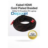 Kabel HDMI 1.5m 2m 3m 5m Gold Plated Braided 1080p TV Proyektor PC Laptop - foto 4