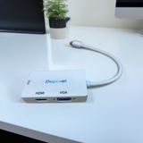 Converter Mini DP DisplayPort To HDMI DVI VGA Adapter 1080p Thunderbolt Macbook Windows Laptop - foto 5