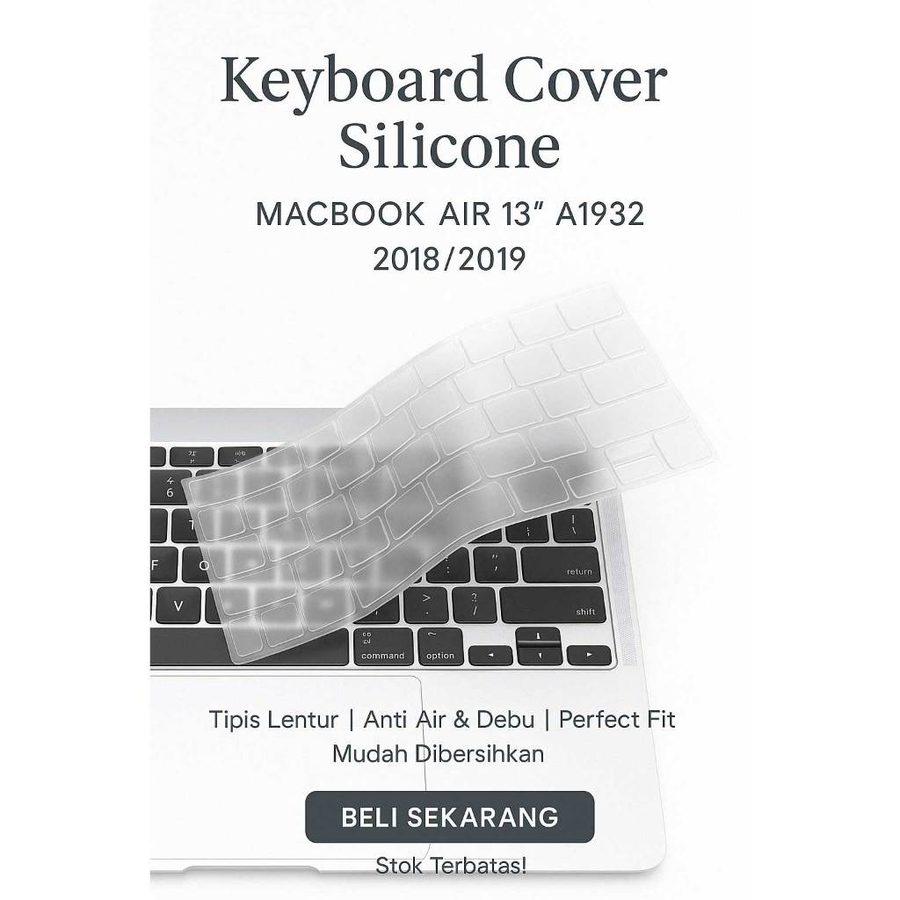 Keyboard Cover Silicone MacBook Air Retina 13 A1932 2018 2019 Anti Air Tipis